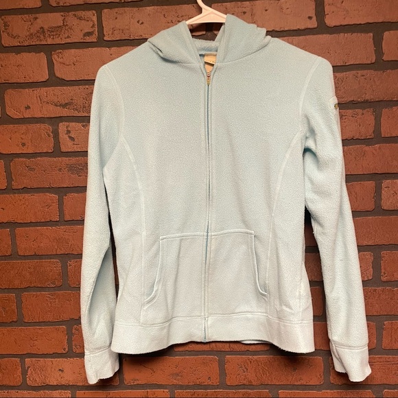 L.L. Bean Light Blue Fleece Zip Up Sweatshirt Size XS - Picture 1 of 5